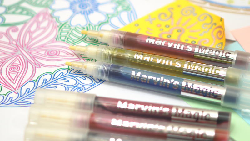 Paint Markers Set: 12 Multicolor and 12 Gold & Silver Paint Pens